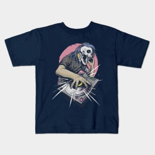 Disc Jockey Skull Kids T-Shirt